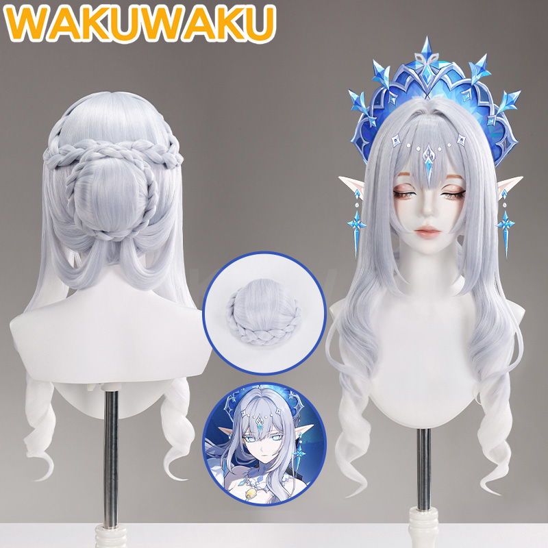 Synthetic Wigs - 【在庫あり】ツァリツァ・アナスタシア・フェオドロヴナ・スネジナヤのコスプレウィッグ。ゲーム『原神』のキャラクター、ワクワク、女性、クリオ・アルコン、ハロウィーン用ヘアスタイル。