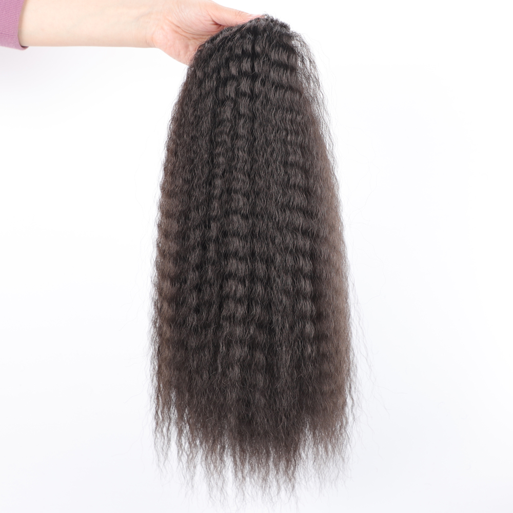 合成巾着ポニーテール,伸縮性ヘアエクステンション,カーリー, - Drawstring Afro Curly Puff Ponytail のレビューと価格
