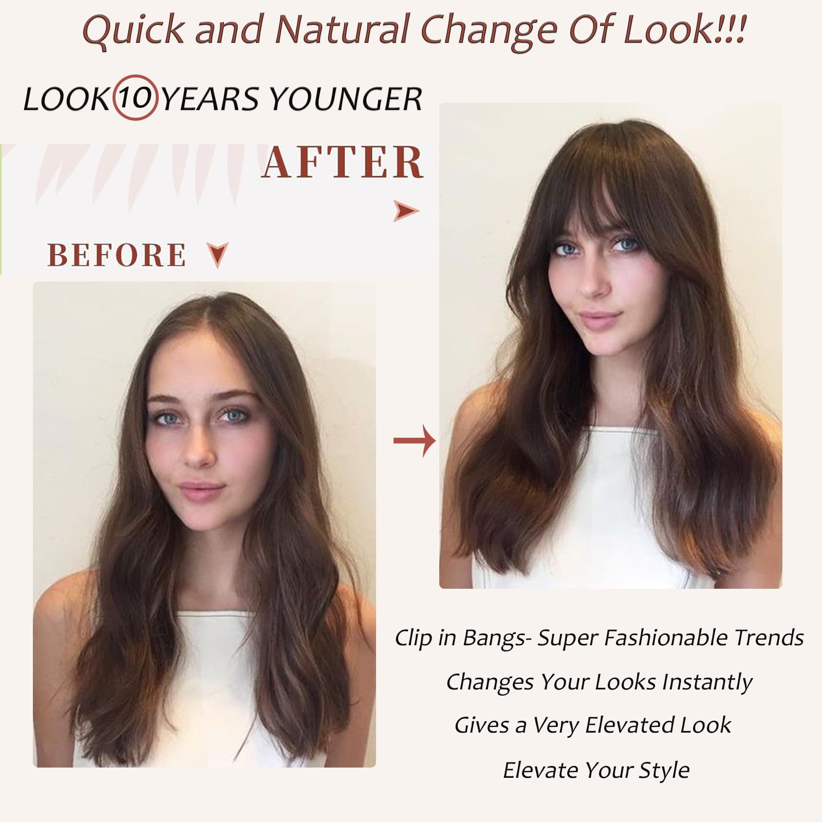 100% 人毛前髪クリップインエクステンションフロントフリン - Seamless Clip In Hair Extensions Human Hair のレビューと価格