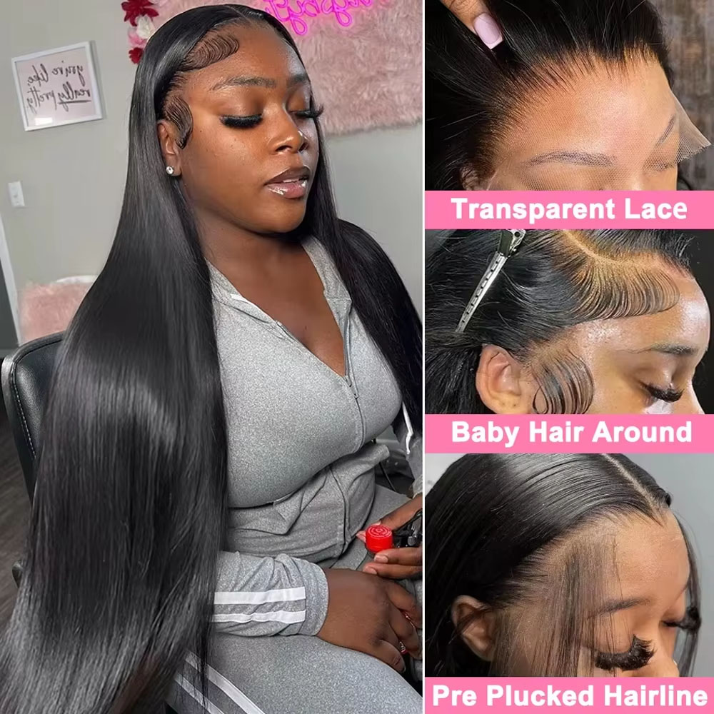 40インチ 13x4 透明ストレートレースフロントウィッグ  - Hd Lace Frontal Wig Human Hair Pre Plucked のレビューと価格