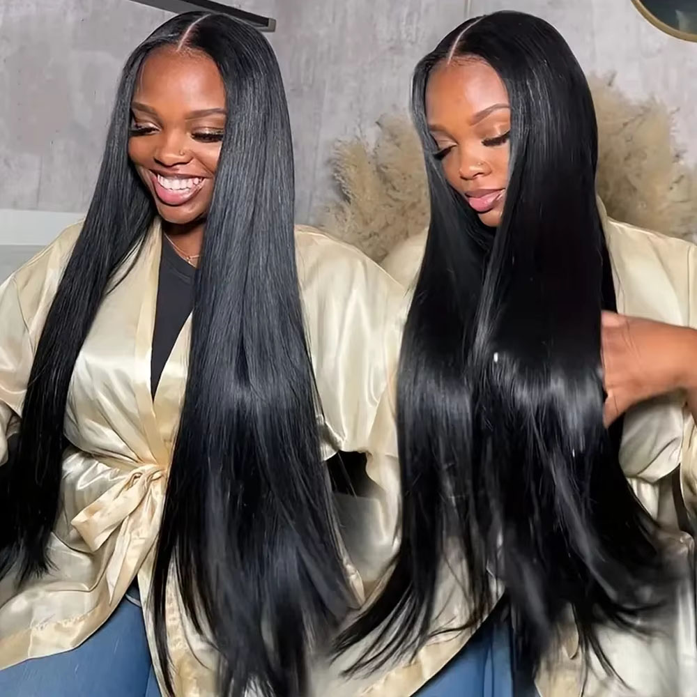 40インチ 13x4 透明ストレートレースフロントウィッグ  - Hd Lace Frontal Wig Human Hair Pre Plucked のレビューと価格