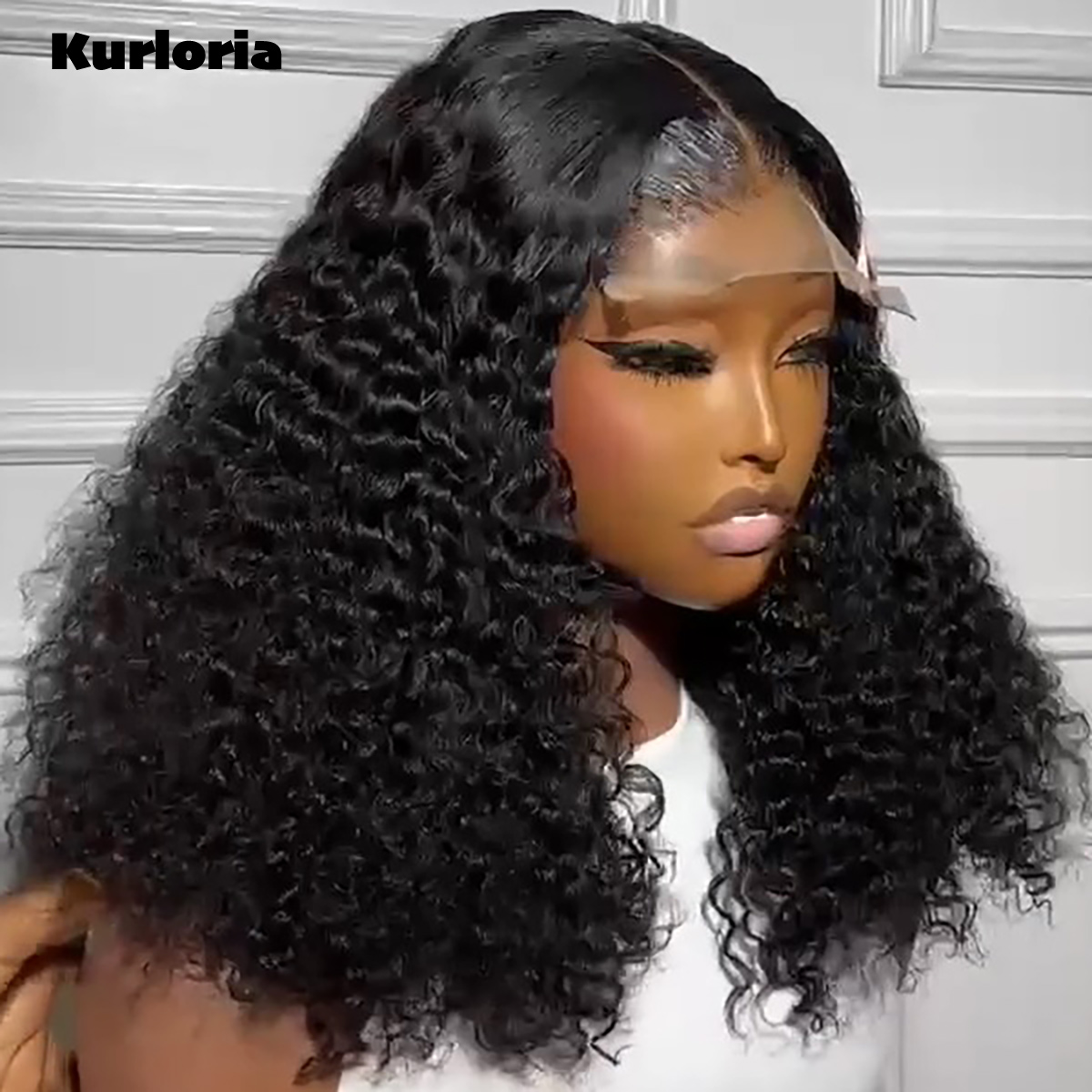 100％人毛を使用した、接着剤不要の300密度のカーリーボブ - Glueless Wear And Go Human Hair Wig のレビューと価格