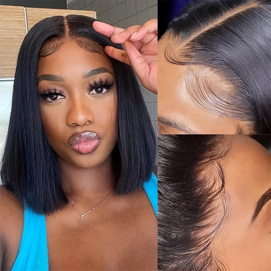 ベトナム産、密度230％、ストレートボブ、13x4レースフロ - Glueless Wear And Go Human Hair Wig のレビューと価格