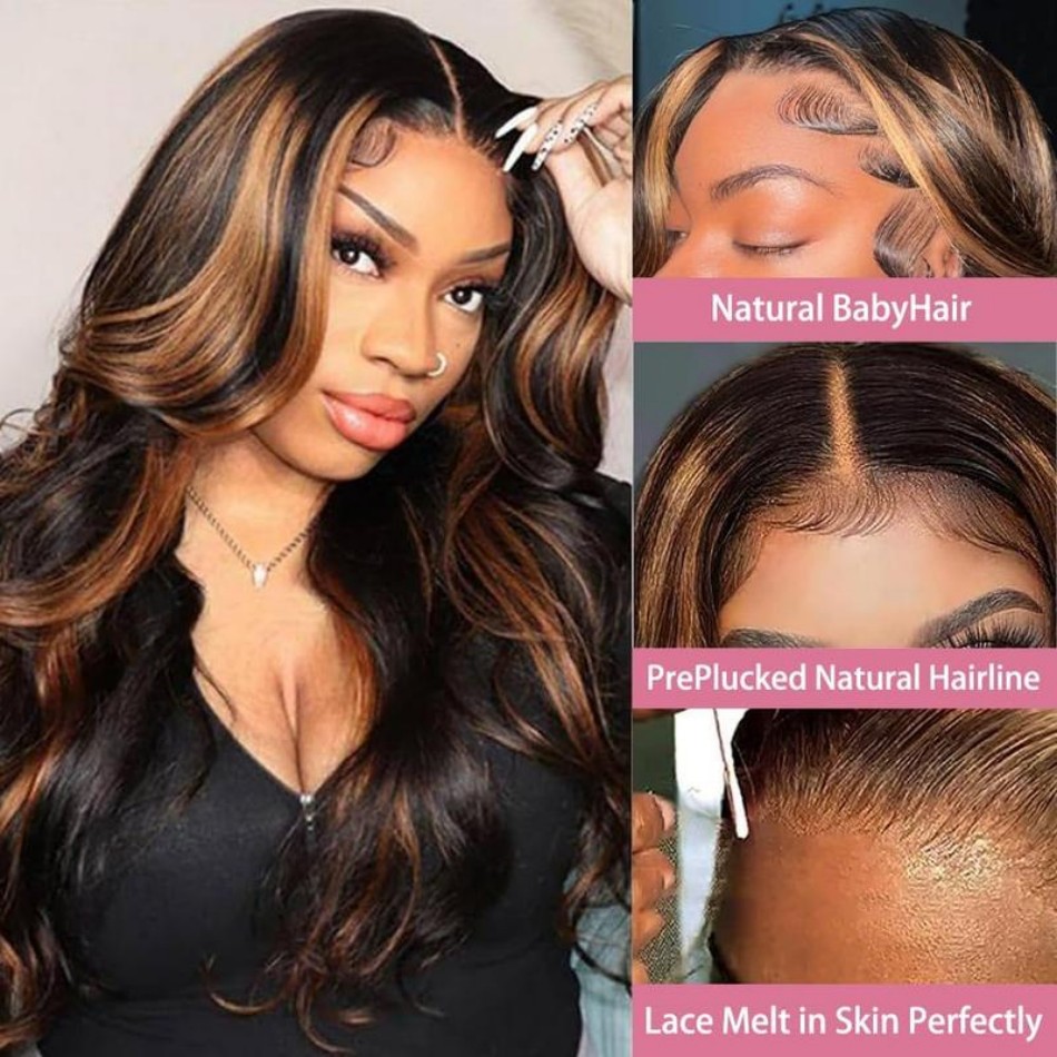 P1B30 ボディウェーブ人毛ウィッグ 13x6 HDレース - Hd Lace Frontal Wig Human Hair Pre Plucked のレビューと価格