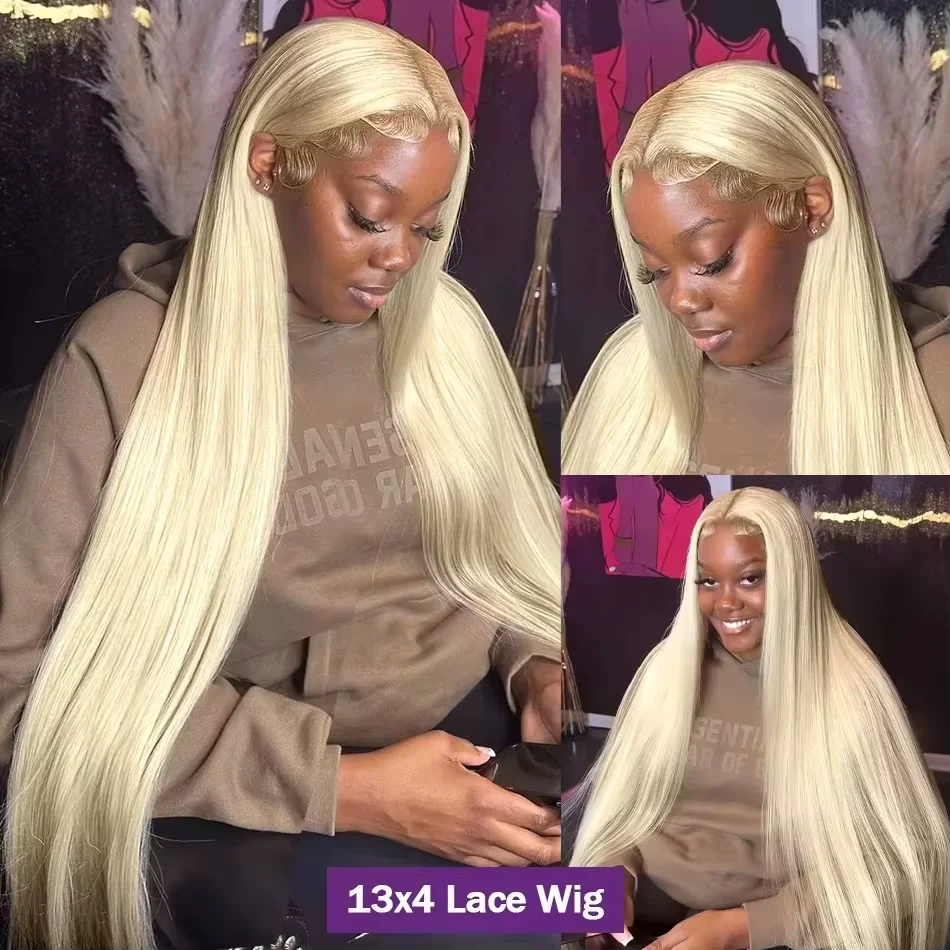 613ブロンド、ストレート、レースフロントウィッグ、人毛、密 - Hd Lace Frontal Wig Human Hair Pre Plucked のレビューと価格