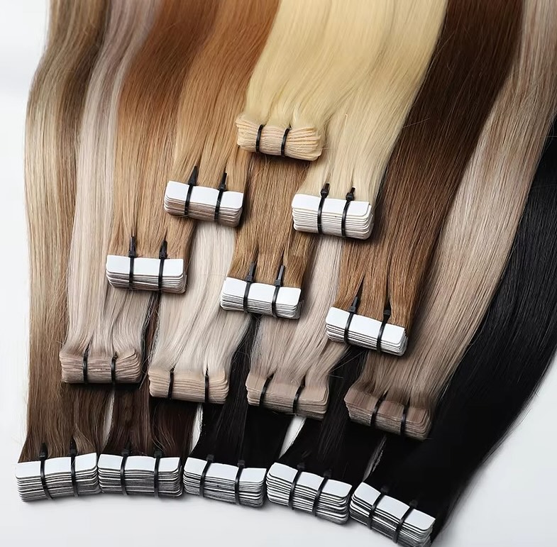 テープイン人毛エクステンション ナチュラルブラック 18-3 - Invisible Tape In Extensions Real Hair のレビューと価格