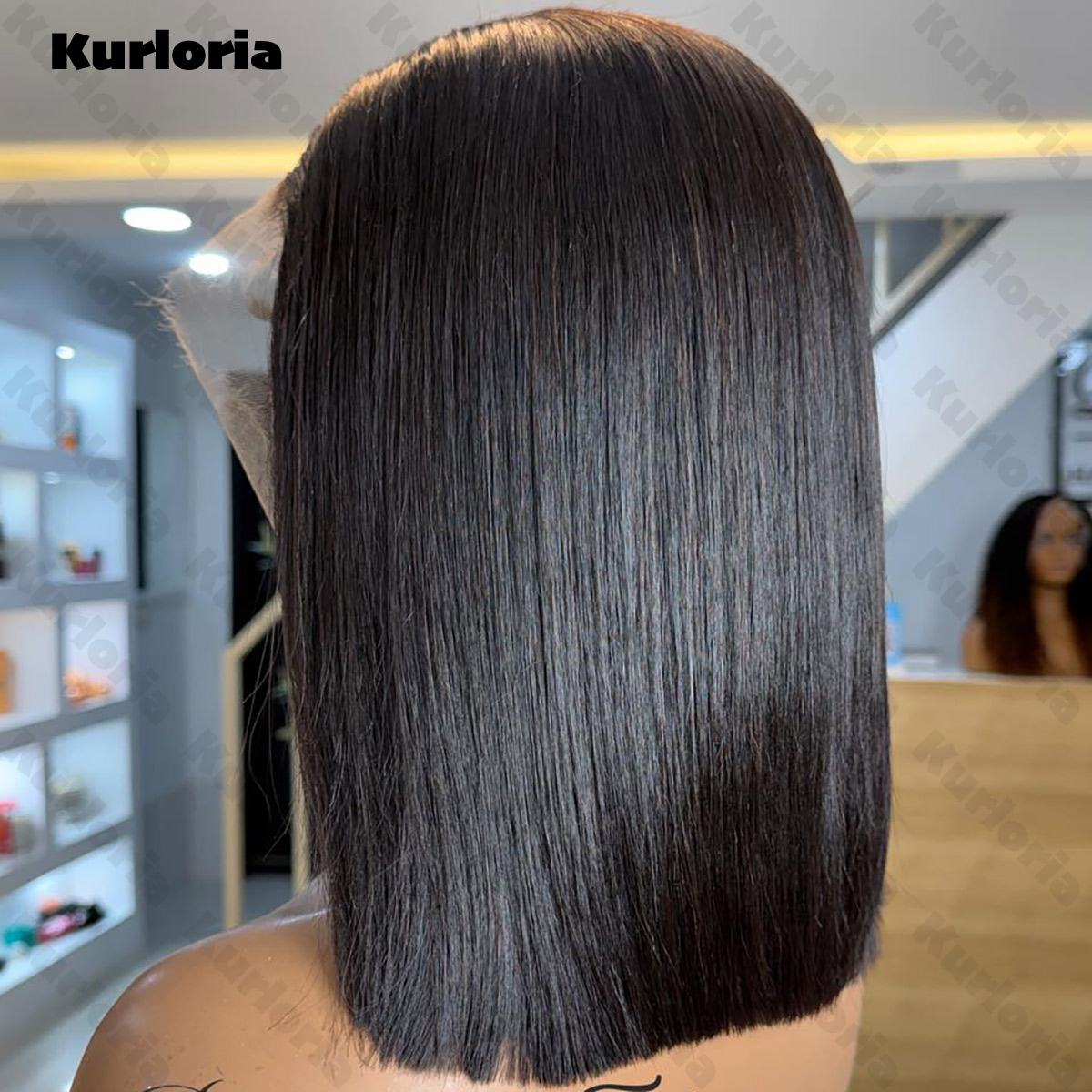 ストレートボブウィッグ、自然な黒色、13x4、13x6、HD - Glueless Wear And Go Human Hair Wig のレビューと価格
