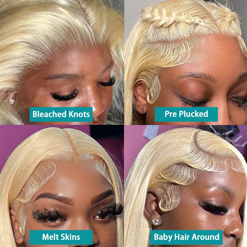 200%の密度で、ストレートで滑らかな質感の613（ハニーブ - 613 Blonde Body Wave Lace Front Wig のレビューと価格
