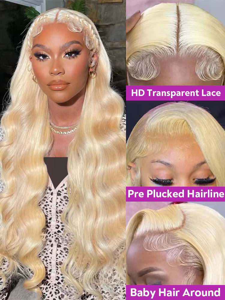 密度220% 613ハニーブロンド ボディウェーブ レースフ - 613 Blonde Body Wave Lace Front Wig のレビューと価格