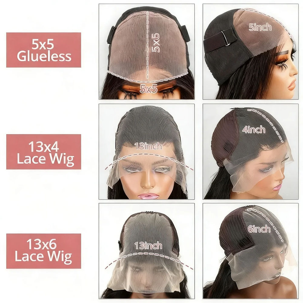 200%密度、13x6または13x4のレースフロントウィッグ - Pre Parted 13X4 Lace Front Bob Wig のレビューと価格